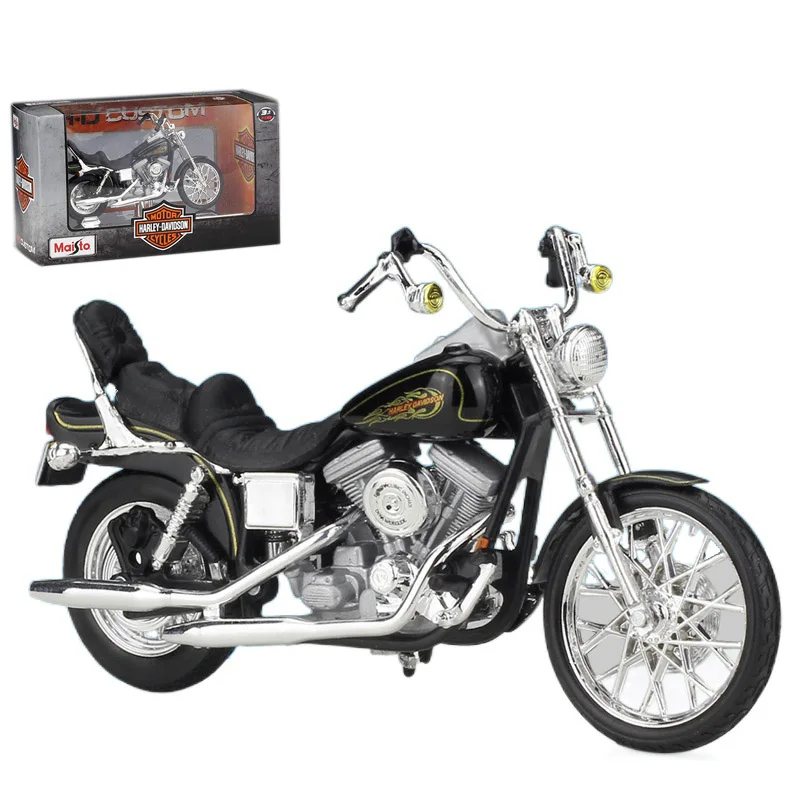 

Maisto 1:18 Harley 1997 FXDWG Dyna Wide Glide Model Car Simulation Alloy Motorcycle Metal Toy Car Children's Toy Gift Collection