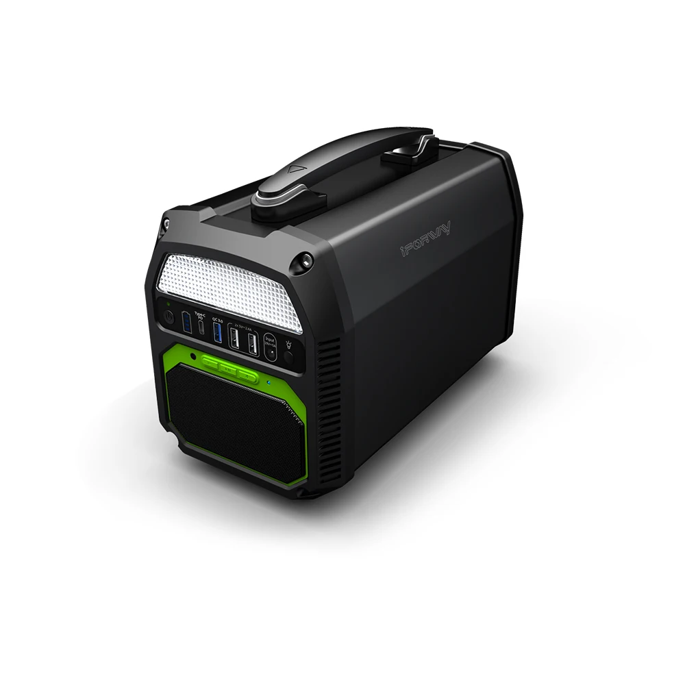 

iFORWAY amazon hot energy storage 500w fast charge solar generator lithium portable outdoor power station with flash light