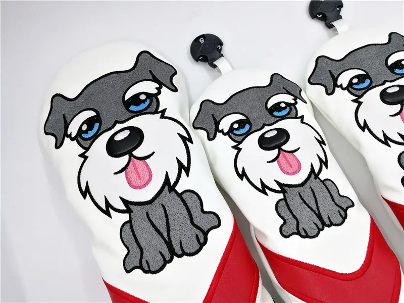 Новые чехлы для гольфа из искусственной кожи с милой собачкой водителем