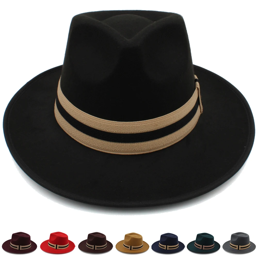

Men Women Panama Hats Heart Top Wide Brim Sunhats Fedora Caps Trilby Jazz Outdoor Travel Party Street Style Size US 7 1/4 UK L