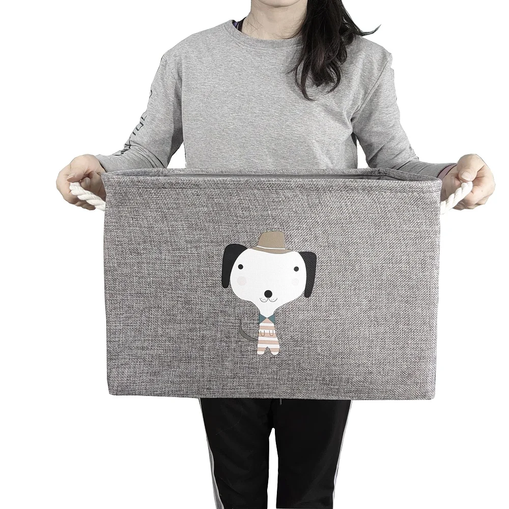 

New Cube Large Folding Storage Box Cute Animal Laundry Hamper Blanket Clothes Toy Storage Baskets Bin For Kids Toys Organizers