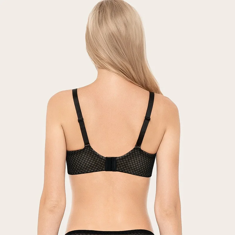 Wingslove Sexy Temptation Women Bra Push Up Underwired Lingerie Plaid Breathable Underwear Top Plus Size 34-42 B C D DD