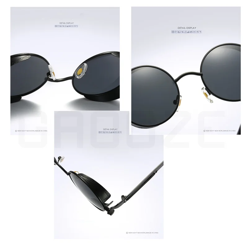 

GAOOZE TAC Man Brand Polarized Sunglasses Glasses for Men Steampunk Round Sunglasses Women Vintage Sunglass oculos YJ-LXD38