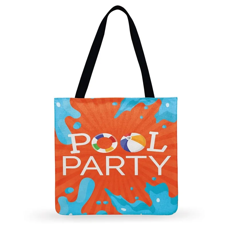 Уличная пляжная сумка-тоут с надписью Love Summer Fun принтом для женщин повседневная