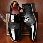 Мужская обувь, Классическая модная роскошная мужская обувь с тиснением, износостойкая Нескользящая мужская обувь, нескользящая черная обувь