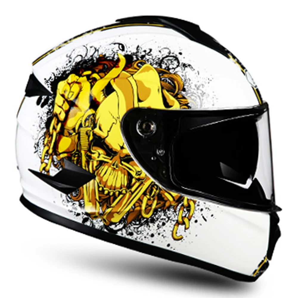 AIS мотоциклетный шлем Casco Motocicleta Motocross Moto rbike с двойными линзами полный для лица