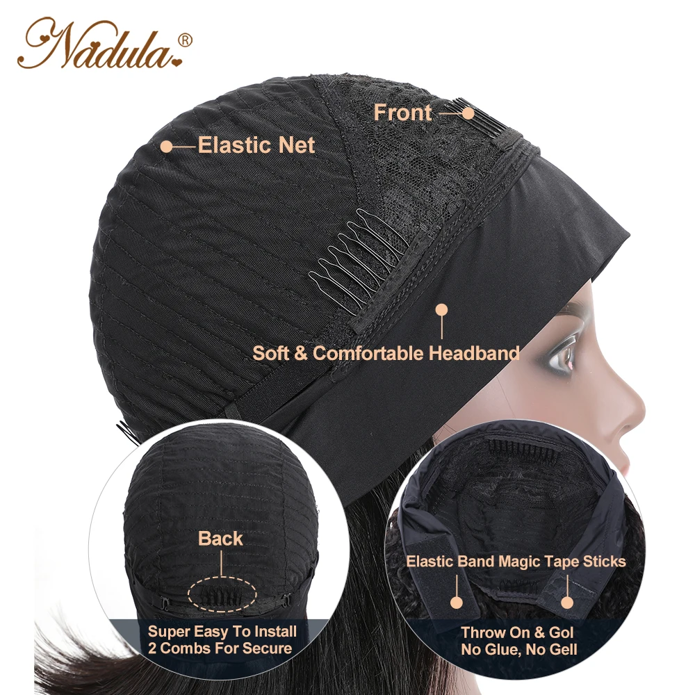 Игрока Nadula короткие прямые волосы парик короткая стрижка 10 &quot 14&quot человеческие