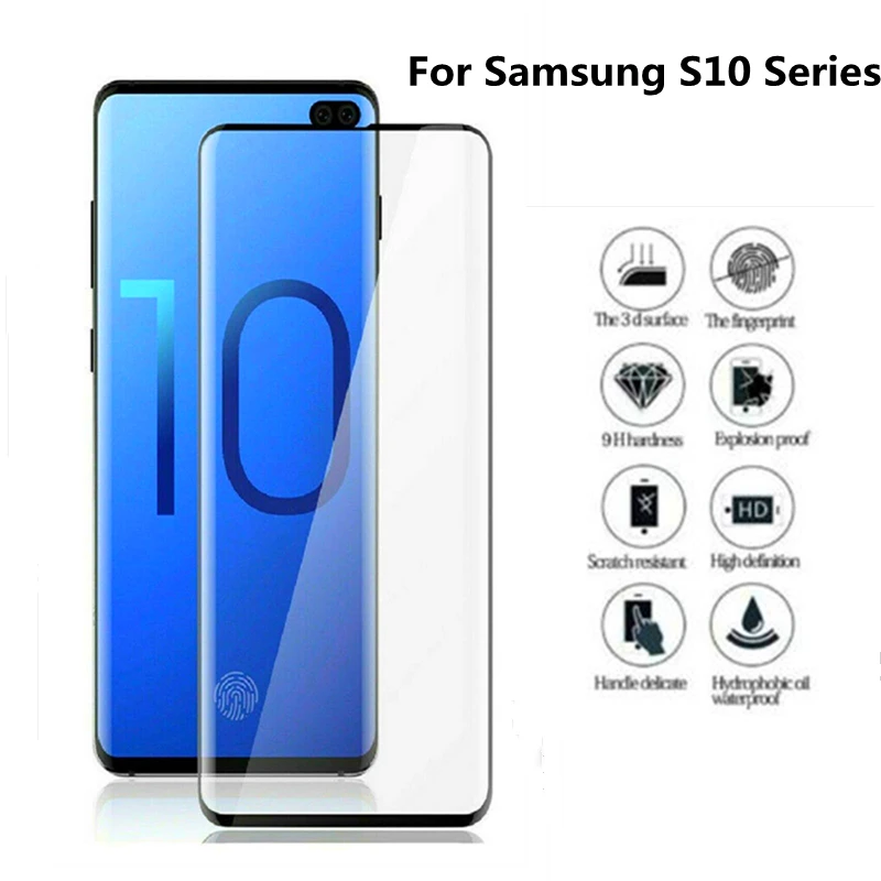 

2PCS Tempered Glass for Samsung Galaxy S10 S10e S10 Plus Screen Protector for Samsung S10 S10e S10 Plus Film 3D Curve