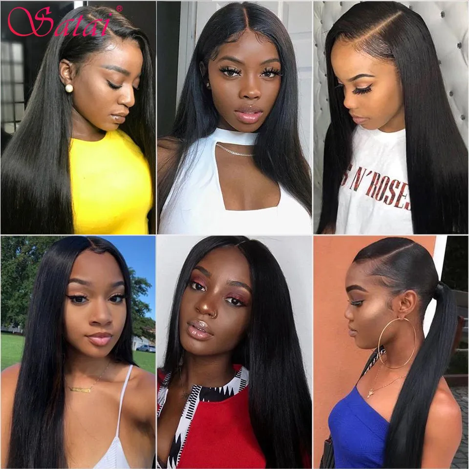 Прямые волосы Satai 3 пучка с фронтальной передачей натуральные перуанские пучки