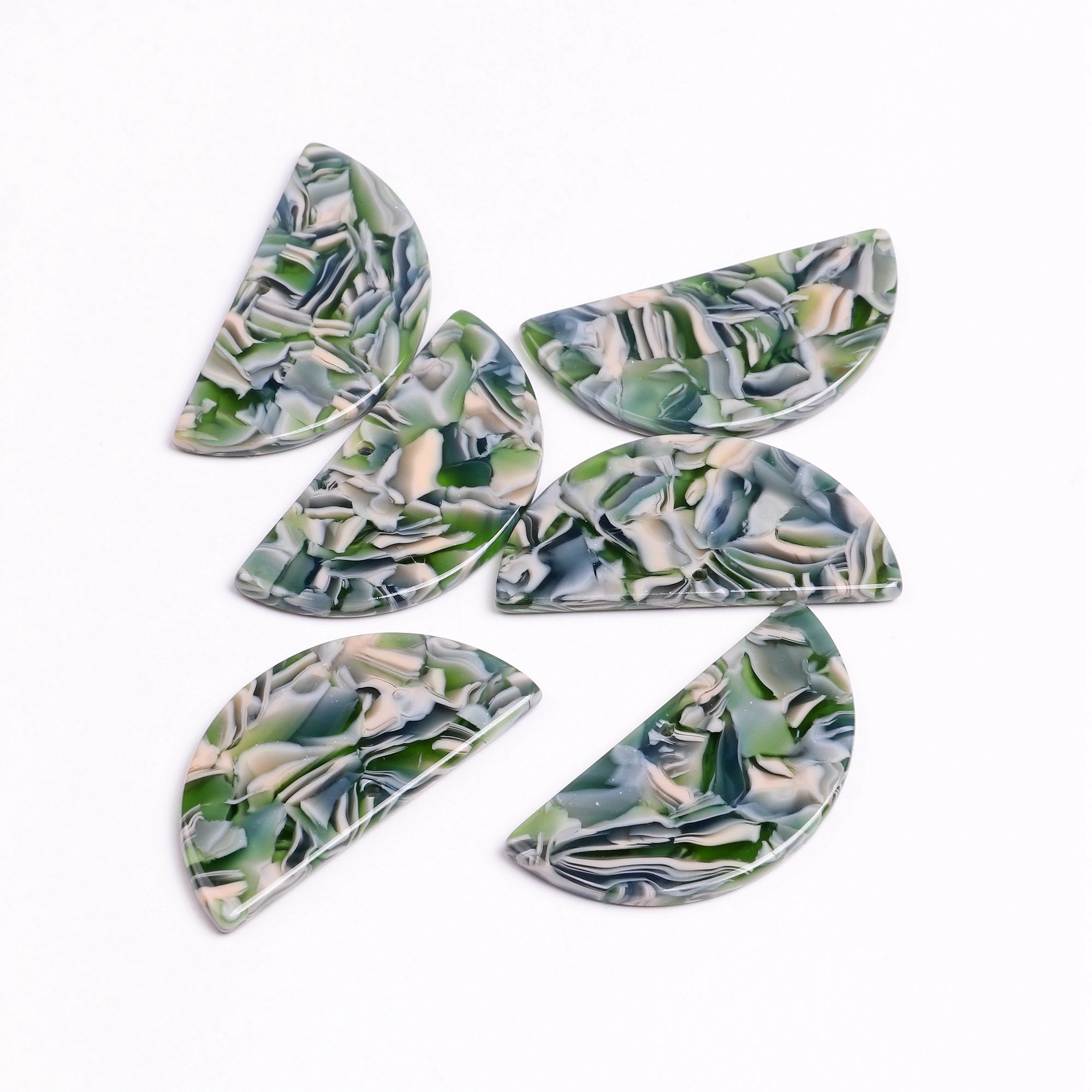 Черепаховая раковина серьги Шарм ацетат акриловые полукруглые Соединительные