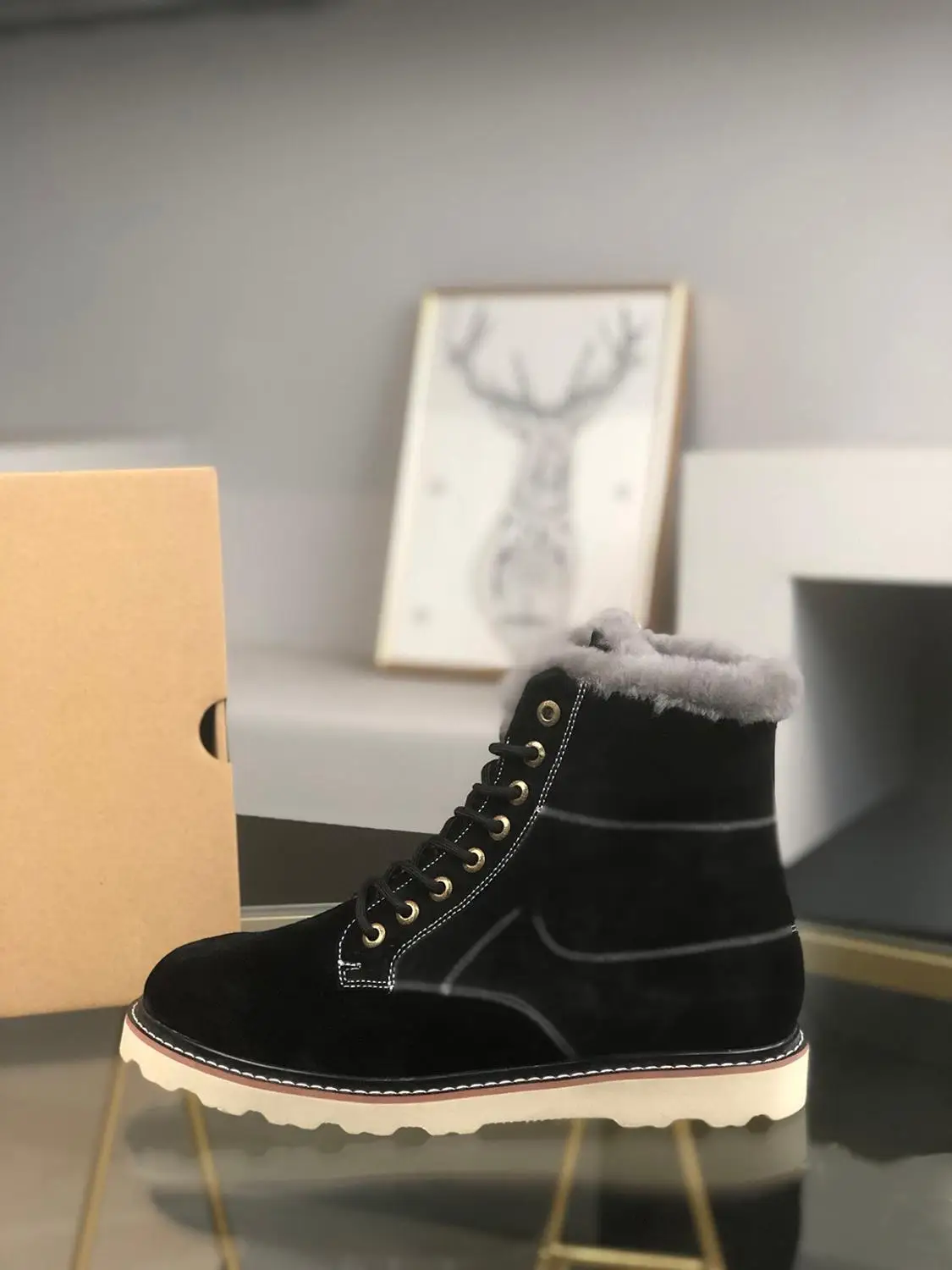 

2020 men's high-quality fur snow boots