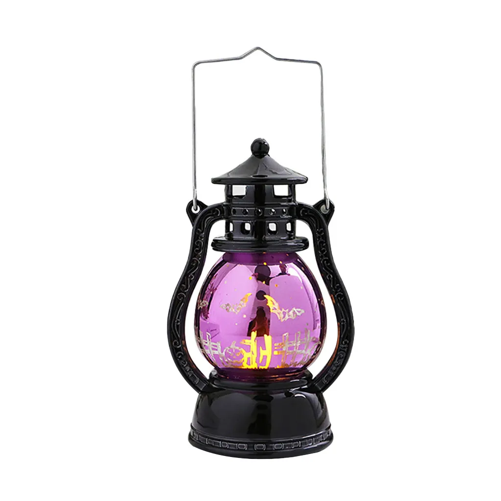 Украшение на Хэллоуин, светодиодный фонарь, винтажный замок колдуньи, светодиодная лампа, подвесные украшения для вечеринки, украшения на Хэллоуин, фонарь