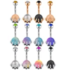 Пирсинг для пупка из нержавеющей стали, 14 г