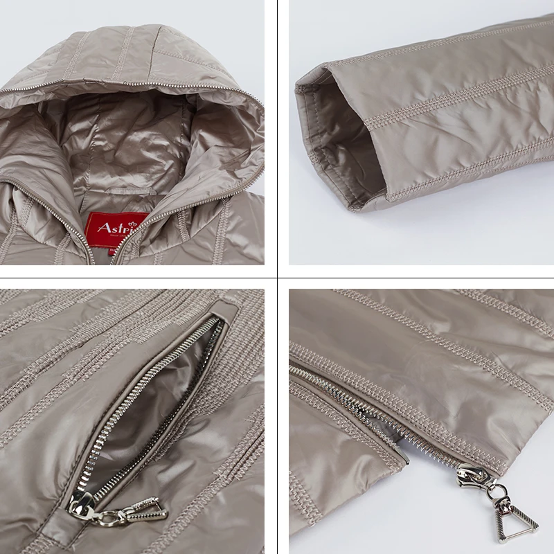 Пуховик женский зимний на молнии с капюшоном AM-размера плюс 7546 | Женская одежда