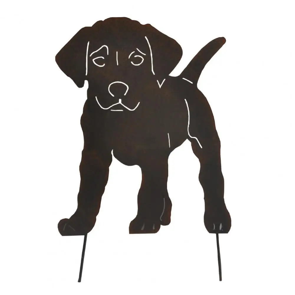 Кованая Железная Ретро подставка для сада с коррозией в стиле ретро щенков