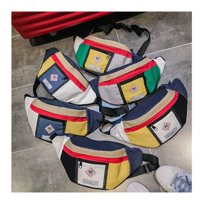 Холщовые поясные сумки для женщин и мужчин модный ремень сумка унисекс поясная