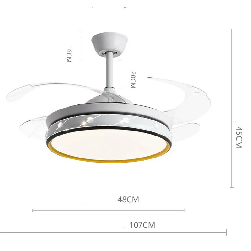 

Modern Fan Ceiling Lamp Living Room Dining Room Ceiling Lamp Fixture Integrated Creative LED Ceiling Lights With Fan