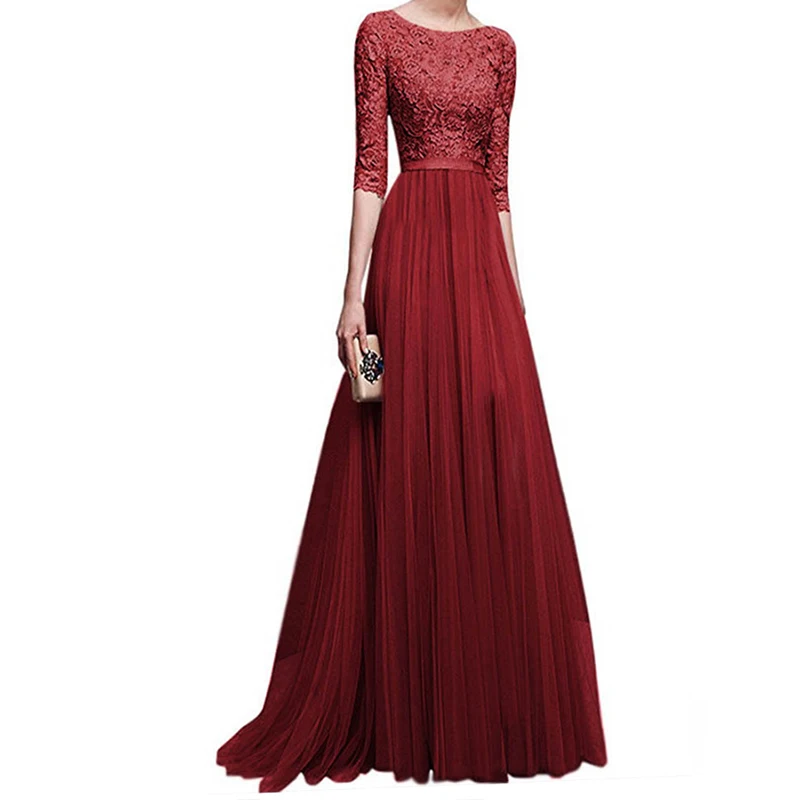 Женское винтажное шифоновое длинное вечернее платье до щиколотки с цветочным