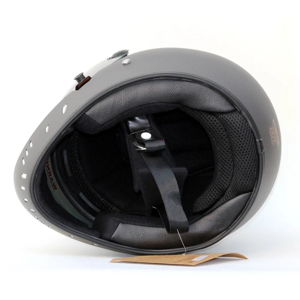 Шлем для езды на мотоцикле CRG Ретро стиль серебристый гоночный мотошлем все лицо