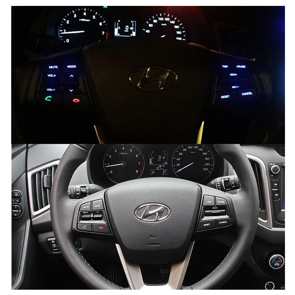 Автомобильный руль с постоянной скоростью, круиз-контроль, кнопки для hyundai CRETA 1.6L ix25, пульт дистанционного управления Bluetooth, кнопки переключения телефона