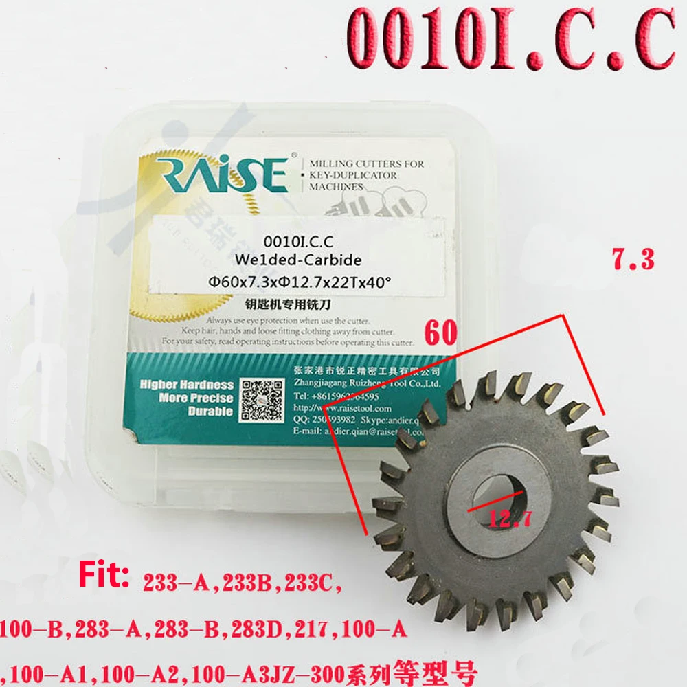 

Original Raise Tungsten Steel Double Angle Cutter 0010CC.C Milling Cutter for WenXing Key Machine 233-A,233B,100-B,100-A,100-A1
