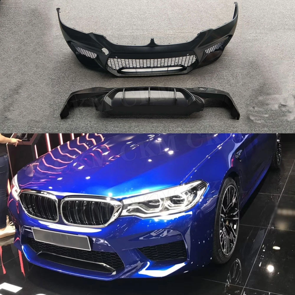 PP Черный передний бампер задний диффузор для губ BMW 5 серии G30 G31 G38 2017 2018 изменить