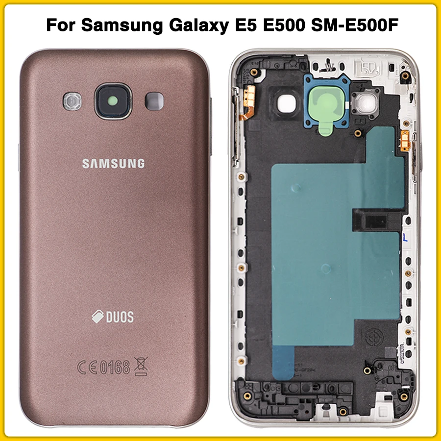Новый E5 чехол с полным корпусом для samsung Galaxy E500 SM-E500F задняя крышка батарейным