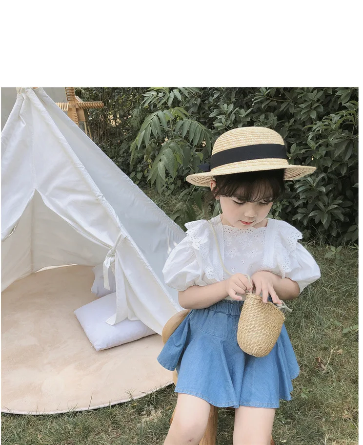 

Summer Toddler Girls Clothes Set Faddish Children Clothes Baby Girls Clothes Top+Denim Skirt 2pcs Suit For Kids Outfit 2 8 Years