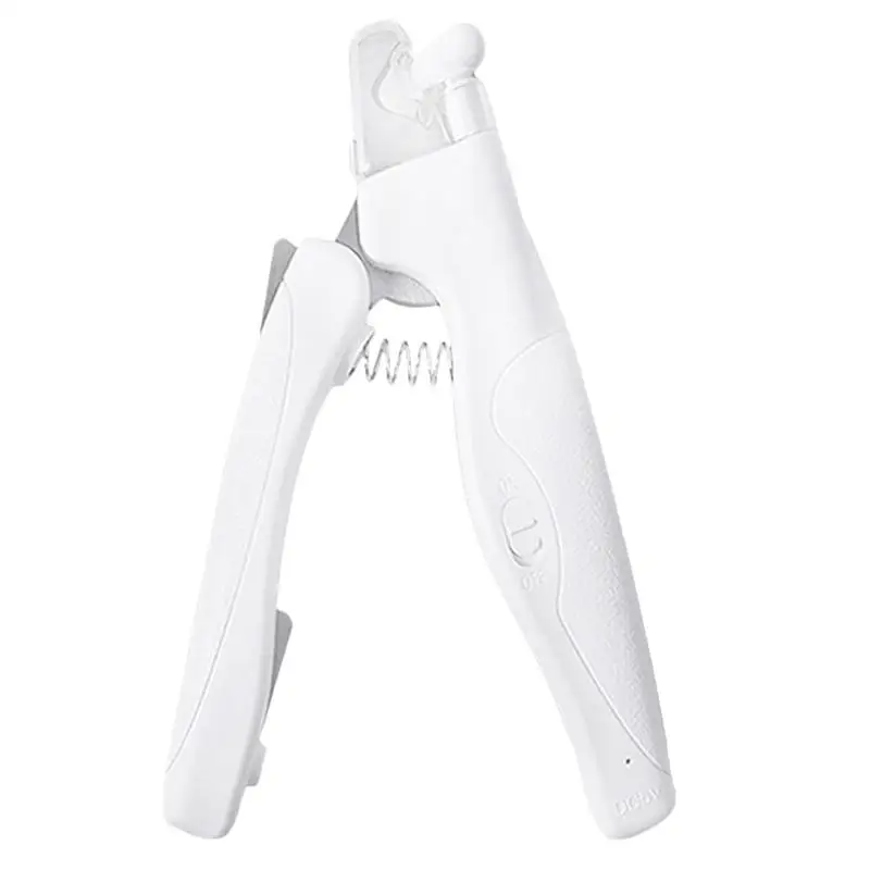 

Professional Pet Nail Clipper With LED Light Paw Claw Nails Cutter Cat Dog Nail File Cutting Scissors(White)