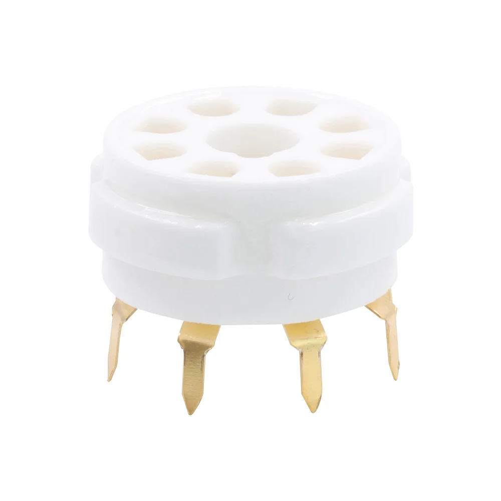 

10 Piece Bottom Chassis Mount 8pin Ceramic Tube Sockets Valve Base For KT88 5AR4 EL34 6CA7 6SN7 5U4G Hifi Audio DIY