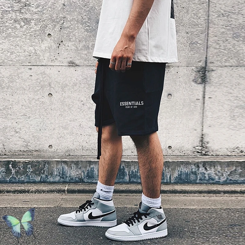 

Embroidery Essentials Shorts Justin Bieber Essentials High Quality Casual Sweatpants Men Women Pure Cotton Terry Shorts