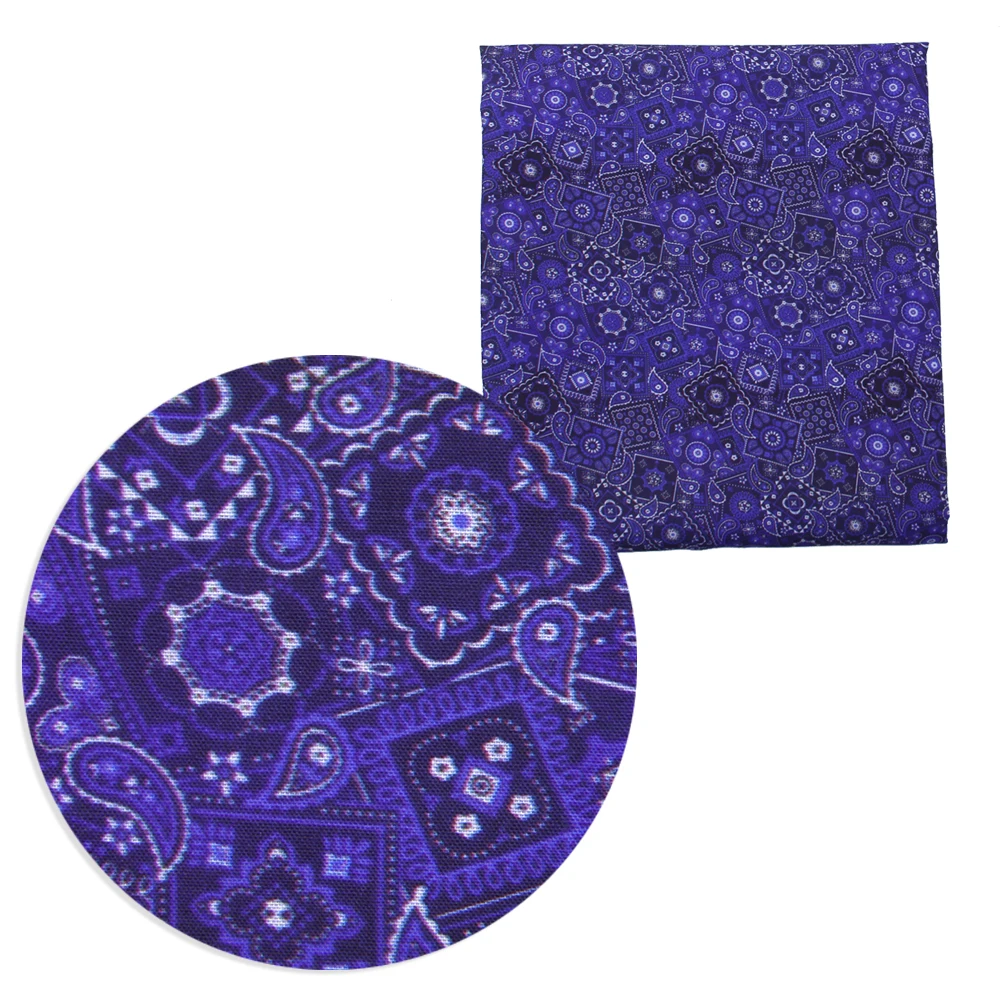 Трикотажная ткань с принтом пейсли полиэстер хлопок 4 вида стрейч пэчворк шитье