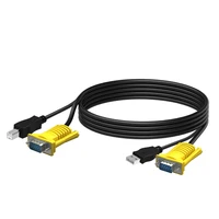 kvm cable usb dual parallel cable usbvga cable computer monitor kvm switch cable 1 5m 1 8m 3m 5m line