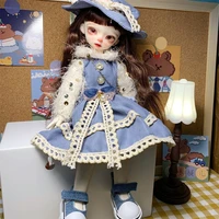 kawaii 16 denim skirt blue doll dress doll clothes for blytheazone sob24ob11 doll accessories fashion blythe outfit