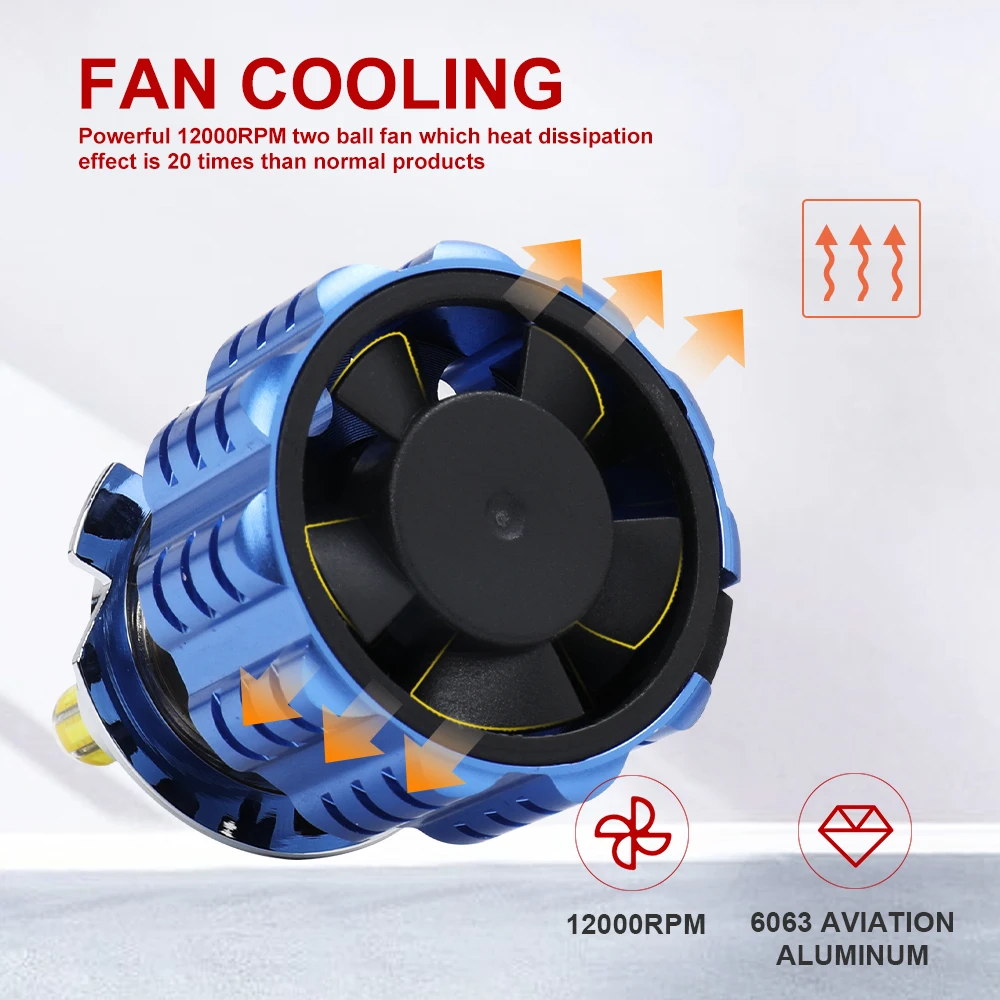 

BraveWAY Low Beam Bi LED Lens H1 H3 H7 LED H11 HB3/9005 HB4/9006 LED Headlight Canbus Car Bulbs for Projector Lens 360 Lighting