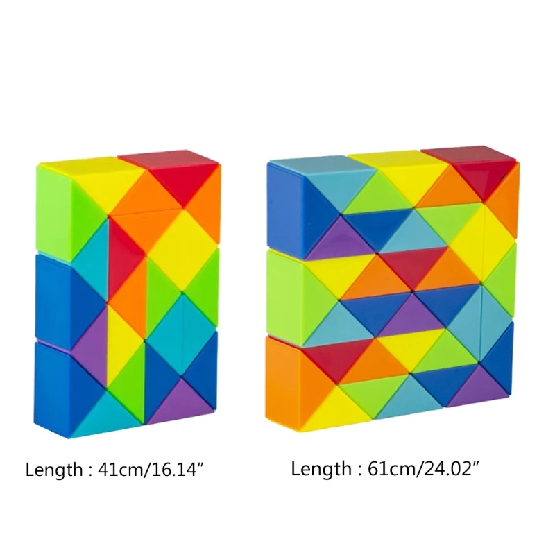 

Rainbow Snake Speed Cubes Twist Puzzle Toys for Kids Party Favours Colorful Educational Toys