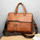 Новый мужской портфель, деловая кожаная сумка, сумка через плечо, сумка для работы, сумка для ноутбука 14 дюймов, Bolso Hombre Bolsa Masculina