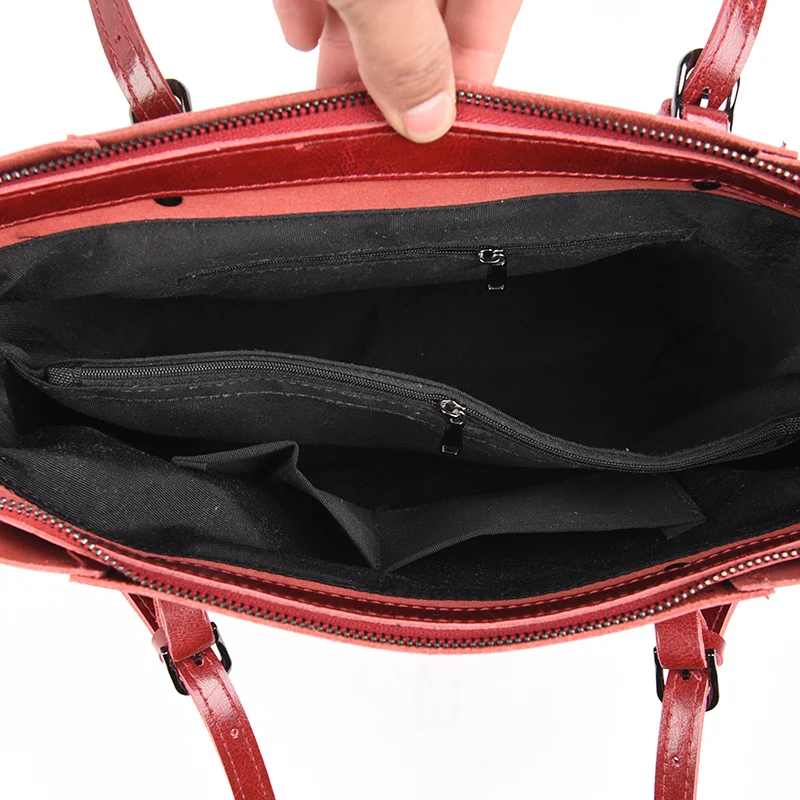 

Luxury Genuine Cow Leather Business Women Bag High Quality Durable Real Leather Handbag Fashion Female Casual Tote Shoulder Bag