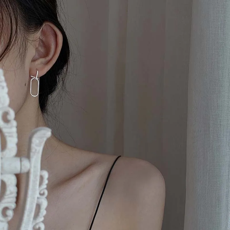 Висячие Серьги геометрический полукруглый Овальный для женщин Корейский модный дизайн в стиле хип-хоп Новинка модный подарок для девушки ювелирные изделия BOYULIGE