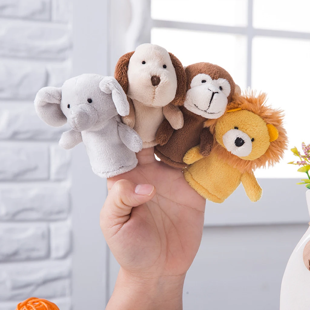 

Baby Animal Finger Puppet Plush Toys Cartoon Animal Child Kids Finger Toys For Birthday Gift
