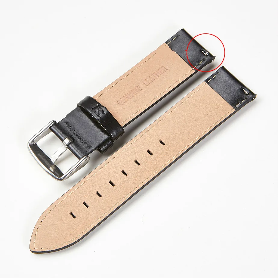 

Oil Tanned Leather 22mm 20mm 18mm Watchband Quick Release Watch Band Strap Brown for Men Women compatible with Fossil
