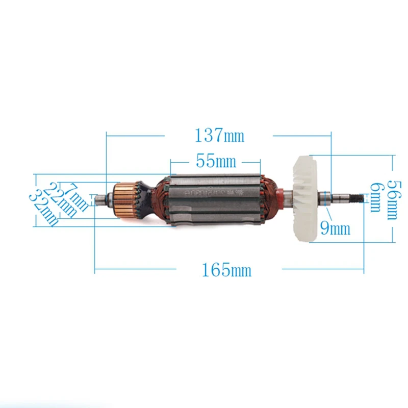 Armature Rotor AC220-240V арматура ротора Замена для MAKITA 510107-9 9557NB 9558HN 9557HN 9558NBR 9556HNG аксессуары для электроинструмента - Цвет: Armature Rotor