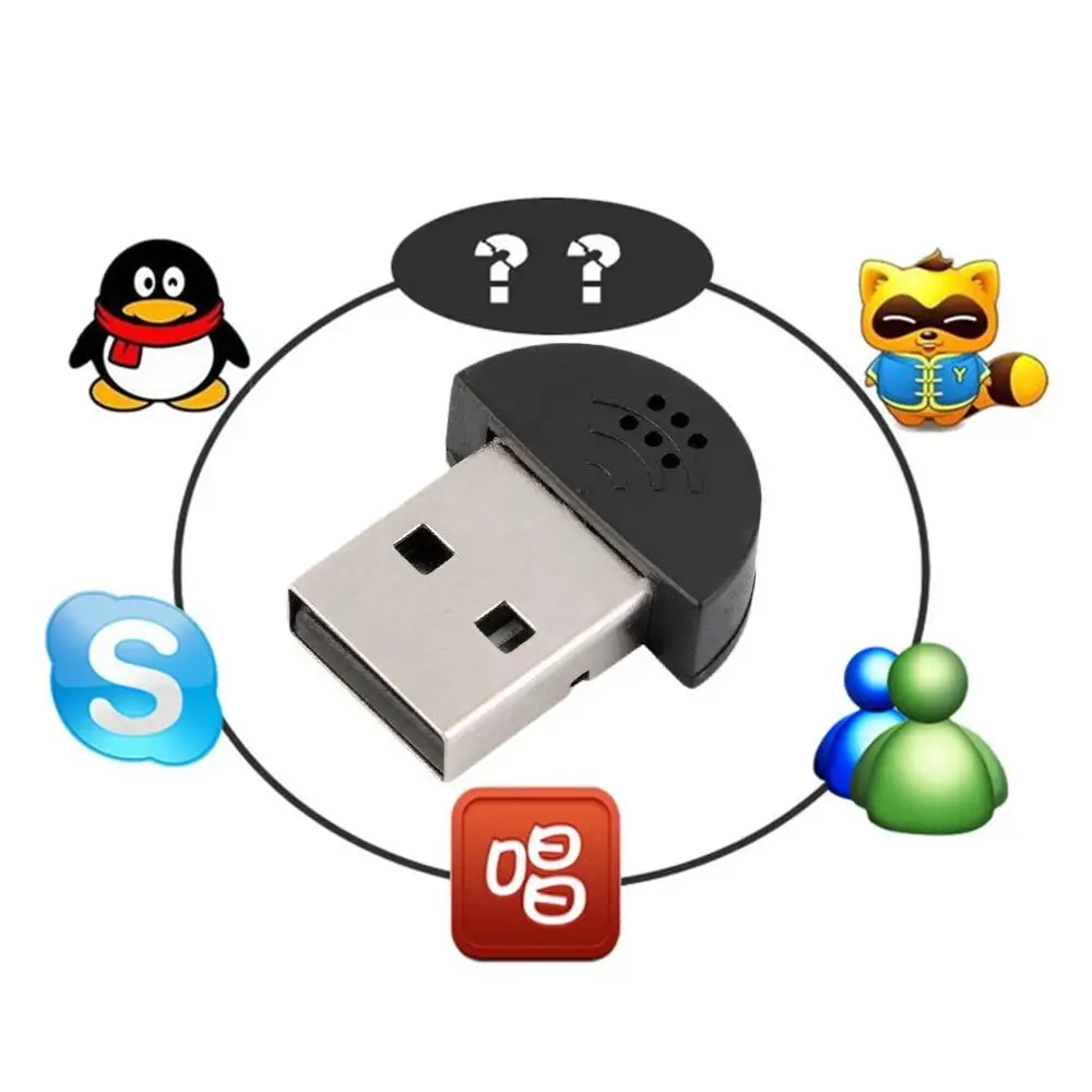 Super Mini USB 2.0 Microphone Portable Studio Speech MIC Audio Adapter Driver Free for Laptop/Notebook/PC/MSN/Skype | Электроника