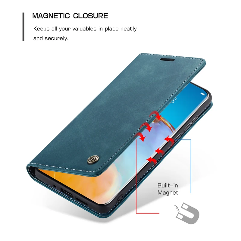 CaseMe чехол для Huawei P40 Pro Lite P30 Новый Ретро Магнитный кошелек кожаный флип-чехол Mate 30 |