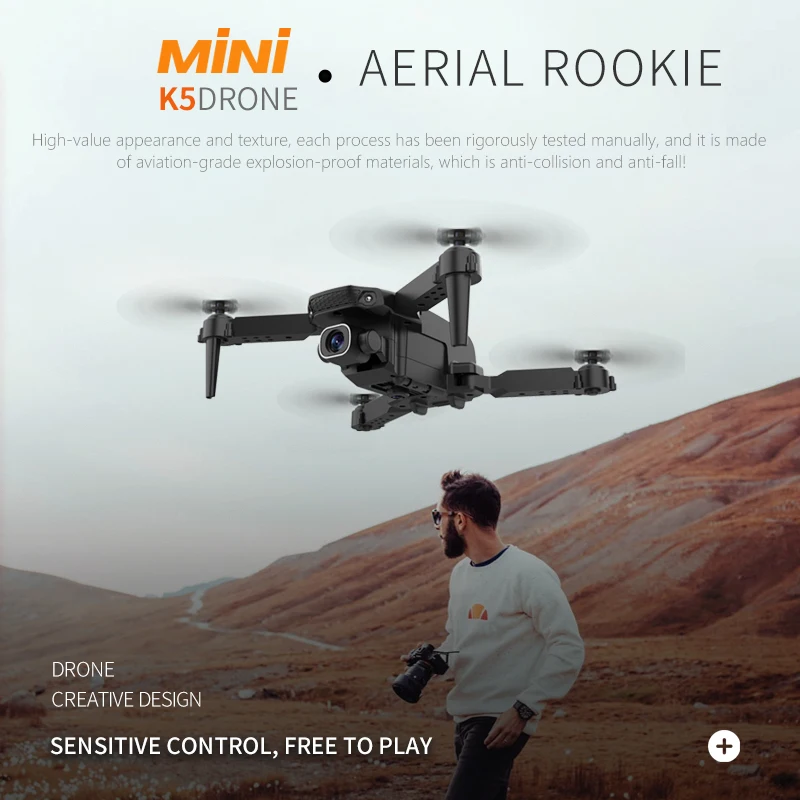 2021 Новый K5 мини дрон 4K профессиональный HD Двойная камера Fpv Дроны Квадрокоптер