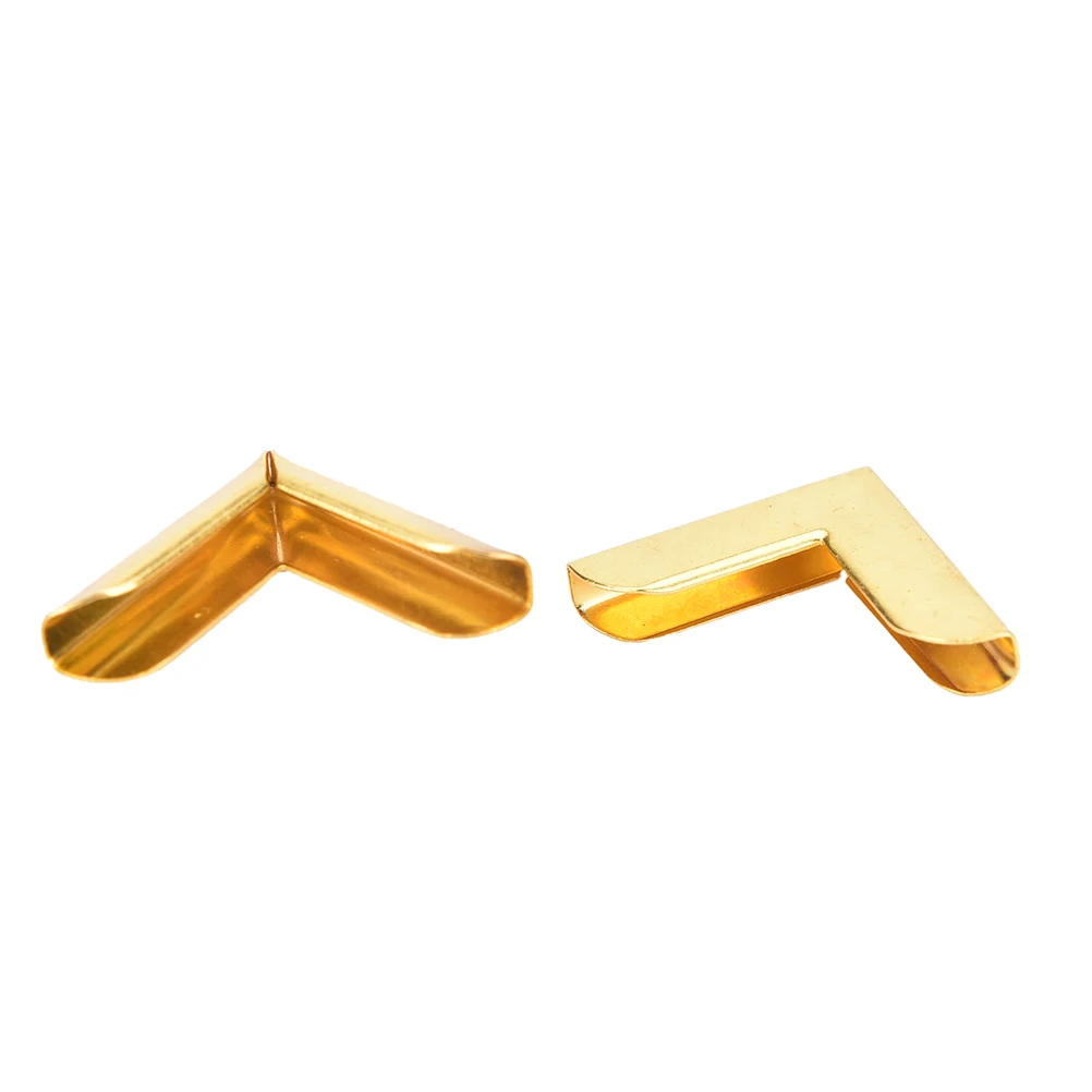 

12 PCS Gold Plated Book Scrapbooking Albums Menus Folders Corner Protectors File Card Menus Notebook Folder Protection 20*20mm