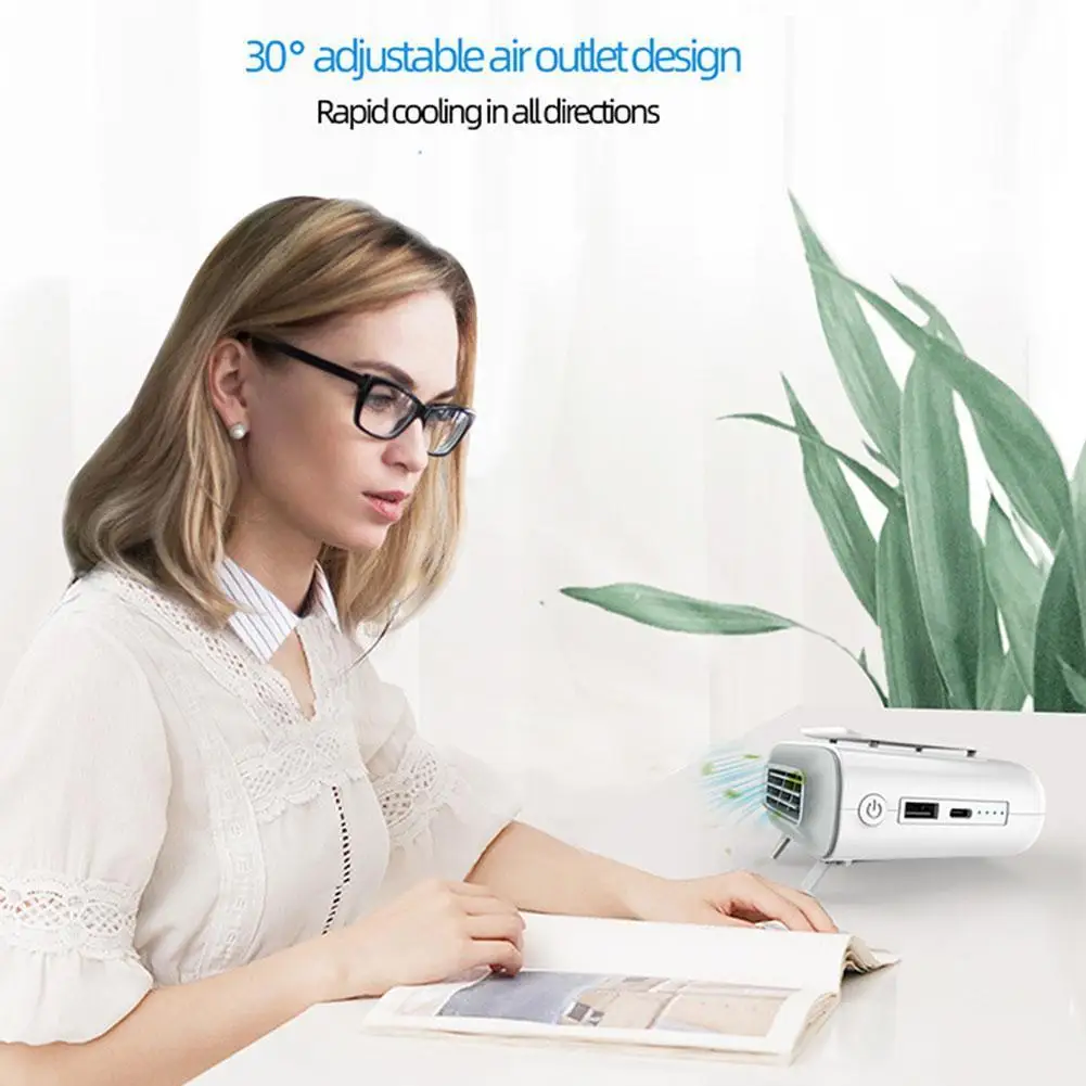 

Waist Fan Strong Wind Portable Handsfree USB Mini Wearable Rechargeable Fan Powered On Necklace 4000mAh Battery Fan Clip B6Z5
