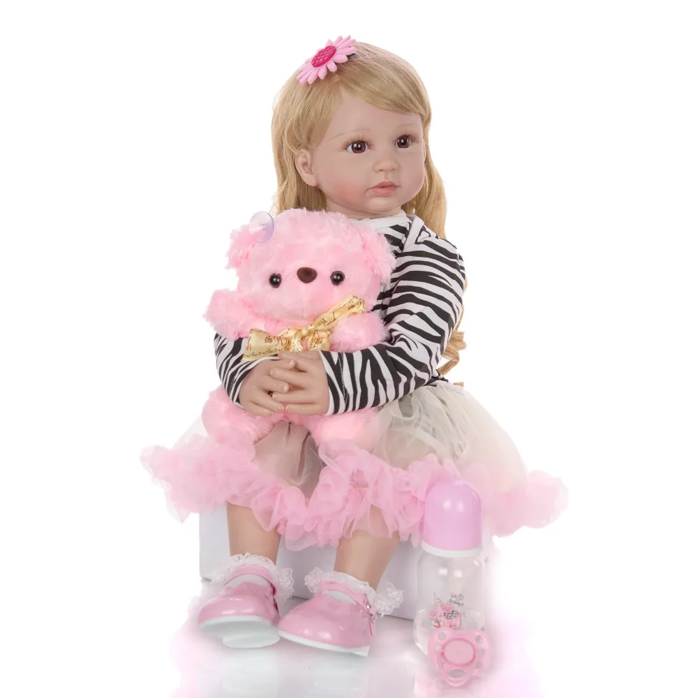 KEIUMI Reborn Dolls 24 дюйма Кукла для маленьких девочек 60 см мягкие силиконовые виниловые