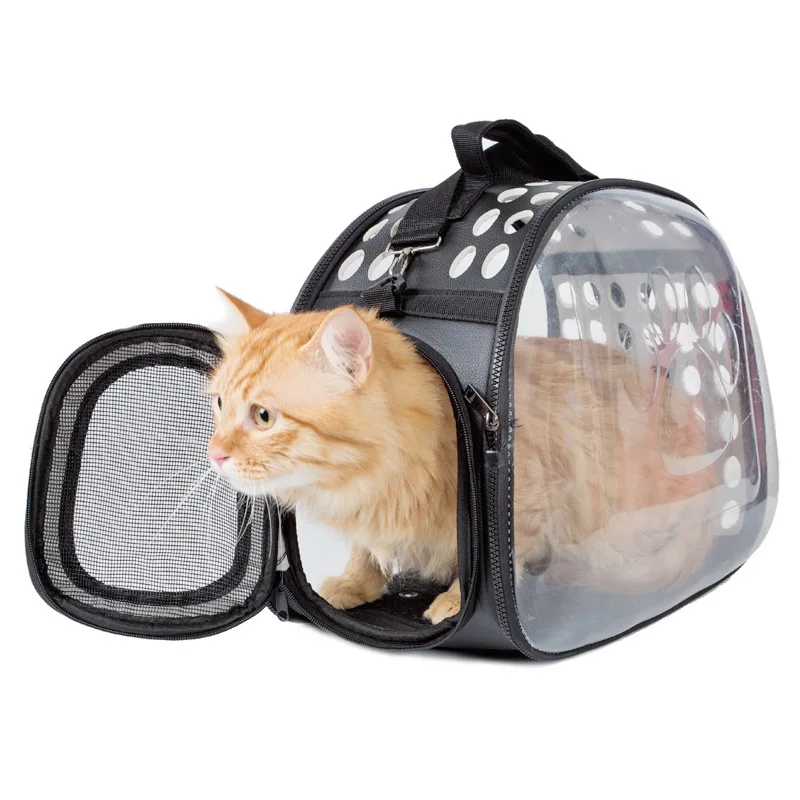 Breathable Pet Dog Cat Carrier Carriers Backpack Bag Travel Space Capsule Cage Portable Pet Transport Bag Carrying For Small Cat