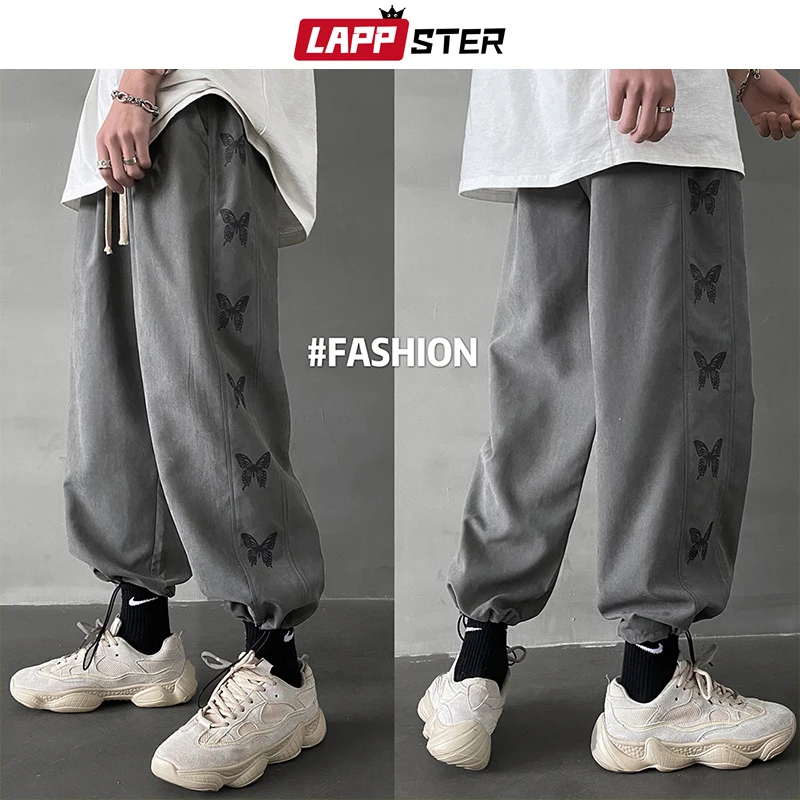 LAPPSTER Мужские Streetwear бегуны Брюки 2019 Mens Hip Hop Black Тренировочные штаны мужчины